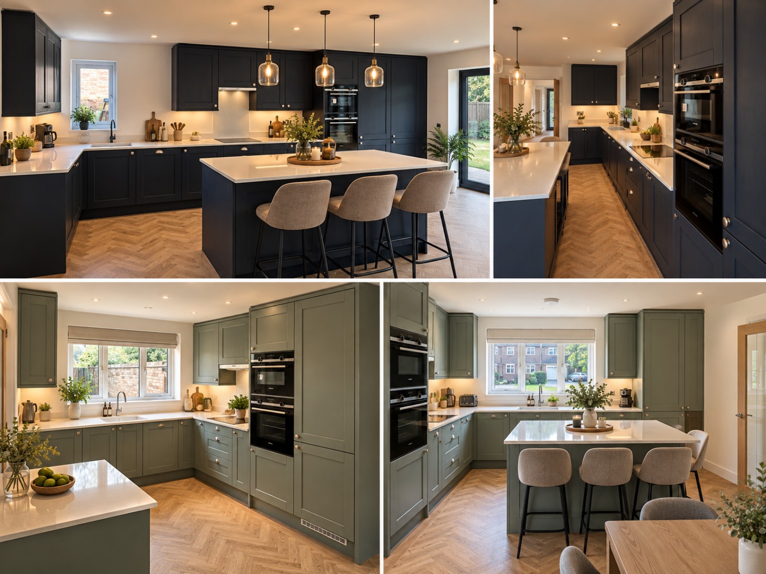 Classic green shaker kitchen